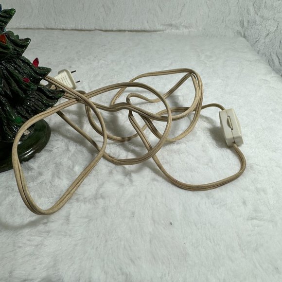 Vintage Lighted Ceramic Christmas Tree with base 2 piece Holland Mold Dark Green - Picture 12 of 12